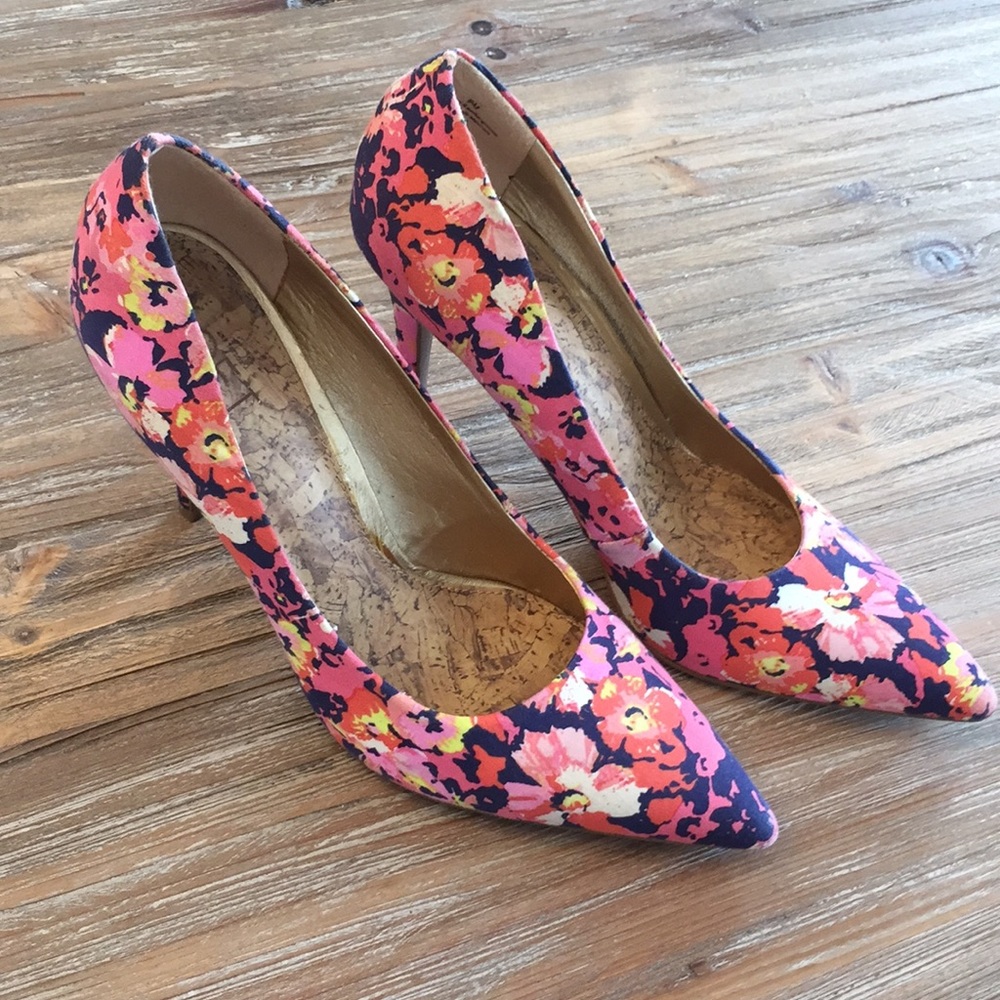 LOFT Floral high heels